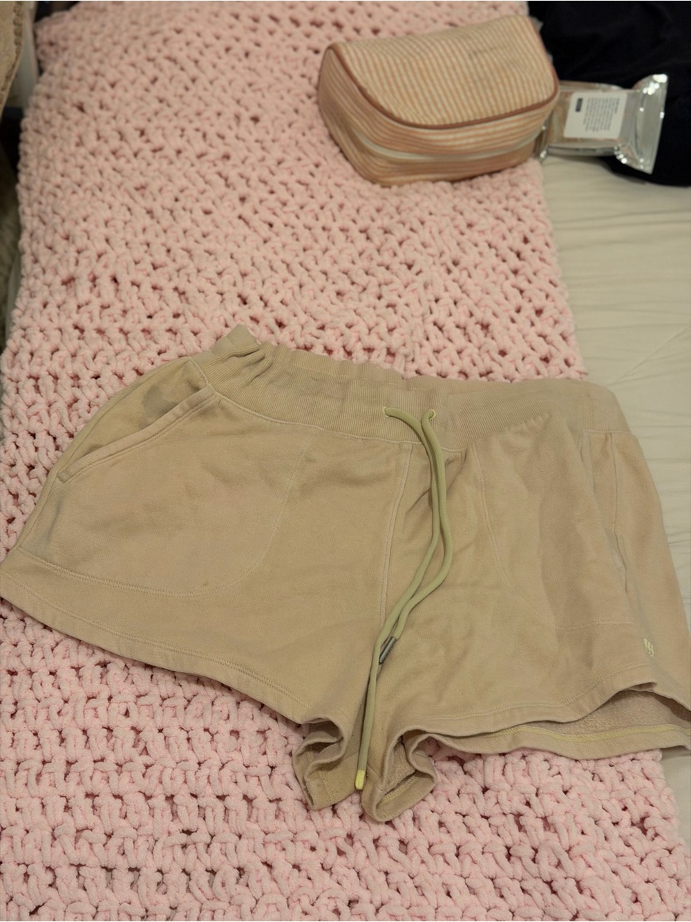 all in motion Women's Beige/Tan Drawstring Athletic Shorts